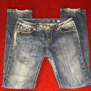 Miss Me jeans “Irene” size 32 waist 17". Super cute but don't fit